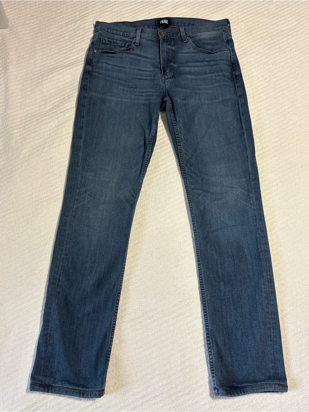PAIGE Lennox Blue Denim Slim Straight Leg Jeans Men’s 31